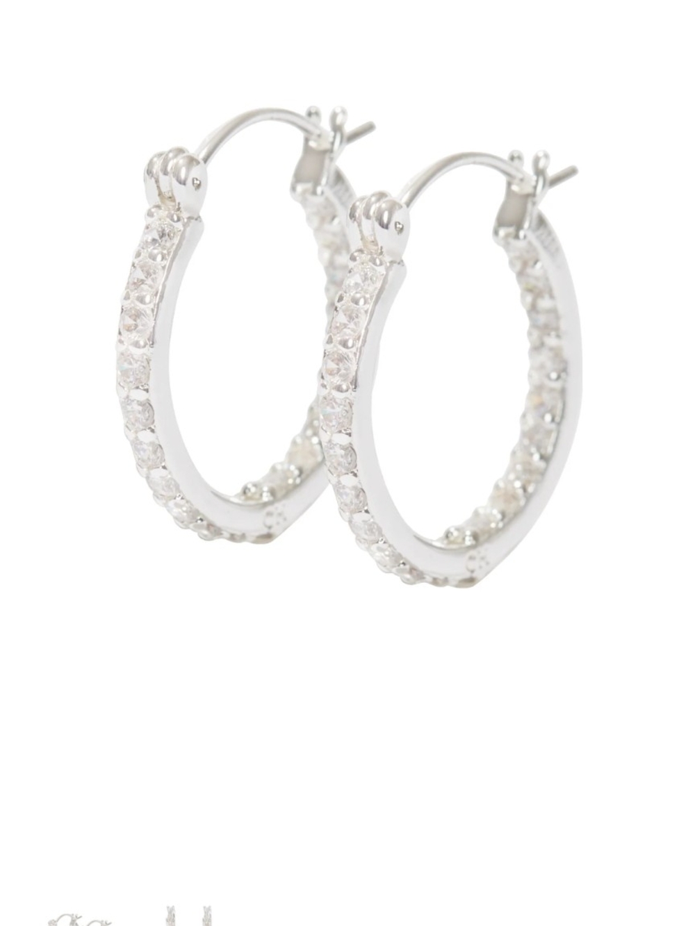 Crystal Haze Serena Mini Silver Crystal Hoop Earrings